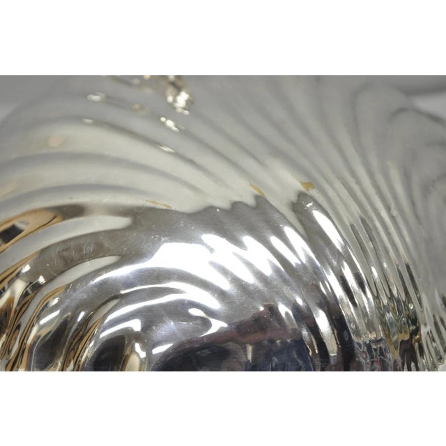Vintage Regency Style Silver Plated Clam Shell Hinged Warmer With Floral Handle For Sale - Image 9 of 16