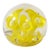 Mid-Century Hand-Blown Murano Glass Paperweight W/ Yellow Trumpet Motif For Sale