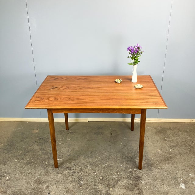Mid-Century Modern Vintage Dining Table in Teak, 1960s For Sale - Image 3 of 9