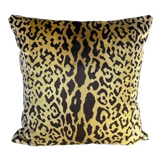 Scalamandre "Leopardo" Silk Velvet Pillow For Sale