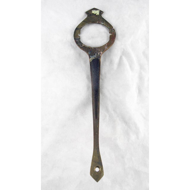 Vintage Traditional 11.625 In. Brass Door Pull Handle For Sale - Image 4 of 4