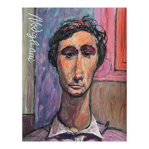 e.j. Hartmann (American, B. 1925) - Portrait of Amedeo Modigliani, Signed (2001, Gouache on Paper)