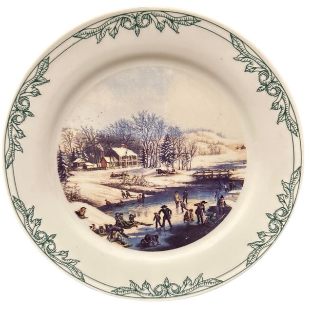 American Currier and Ives Winter Scenes of the City of New York Plates - A Set of 4 For Sale - Image 3 of 9