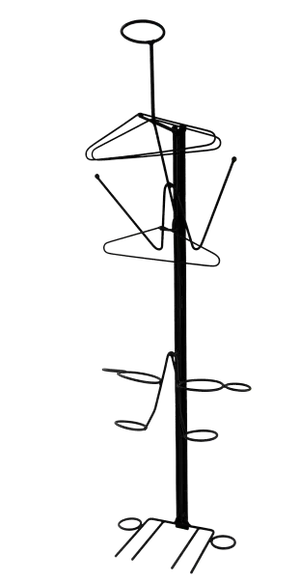 1960s Mid-Century Modern Metal Entry Hall Tree Coat Rack