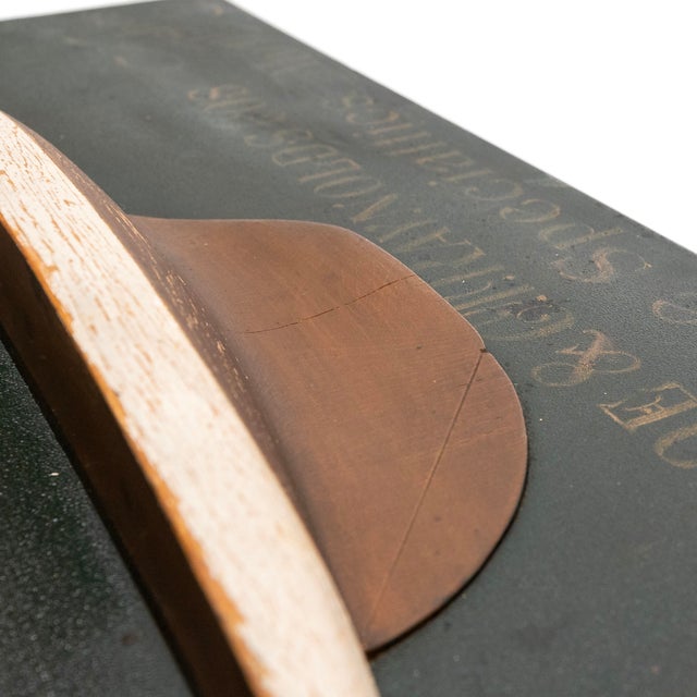 Black 1900s f.w. Devoe & c.t. Reynolds Marine Paints Half-Hull Advertising Plaque “Columbia” For Sale - Image 8 of 14