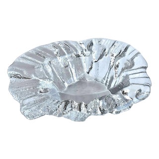1960s Blenko Glass Brutalist Ashtray/Trinket Dish Designed by Joel Myers For Sale
