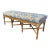 Authentic McGuire Vintage Rattan Bench, New Schumacher Upholstery For Sale