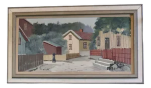 Gavik, Lilla Gatan Majorna Gothenburg, Oil, Framed