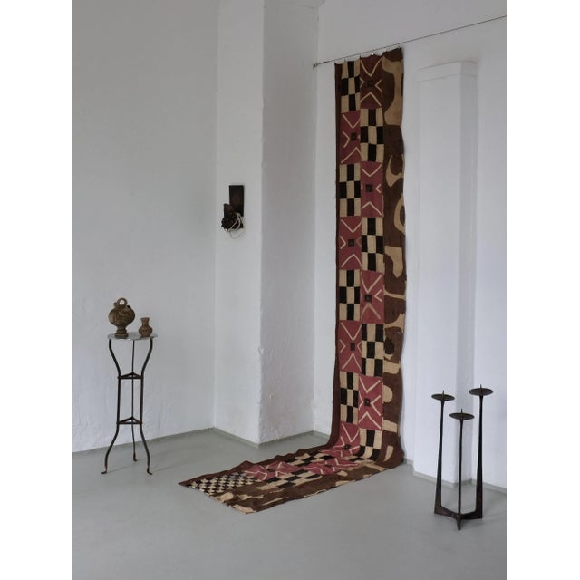 Mid-Century African Checkered Textile Wall Hanging For Sale - Image 10 of 10