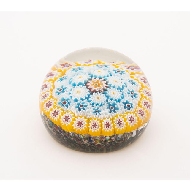 Glass Collection of Seven Collection of Murano and French Millefiori Glass Paperweights For Sale - Image 7 of 16