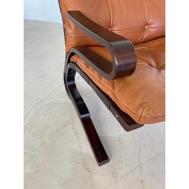 2000 - 2009 Norwegian Cognac Leather Lounge Chair by Oddvin Rykken, 1960s For Sale - Image 5 of 13