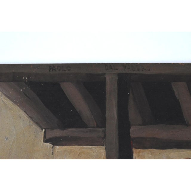 1970s Mid-Century Paolo Dal Fabbro Oil Painting For Sale - Image 5 of 9