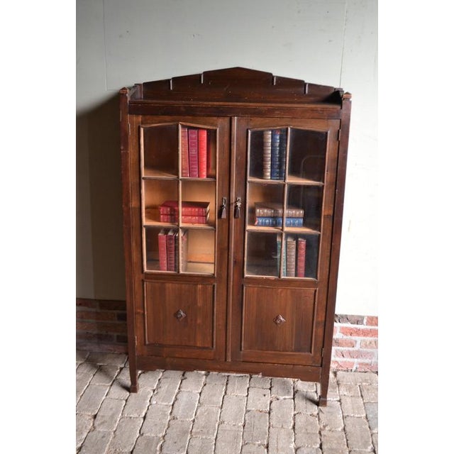 Antique Art Deco Wooden Fruit Tree Display Cabinet For Sale - Image 10 of 11