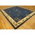Art Deco 1930s Navy Blue Floral Deco Antique Chinese Peking Knotted Wool 9' X 11'4" Rug For Sale - Image 3 of 10