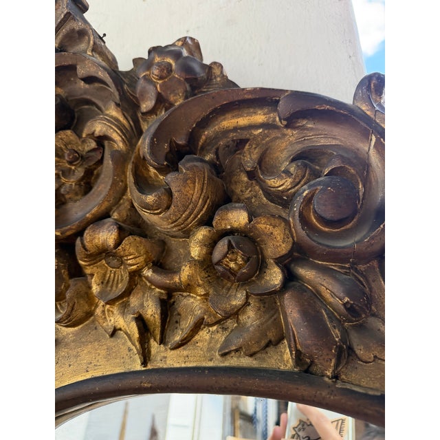 Antique Wooden Fireplace Mirror, 1800 For Sale - Image 10 of 18