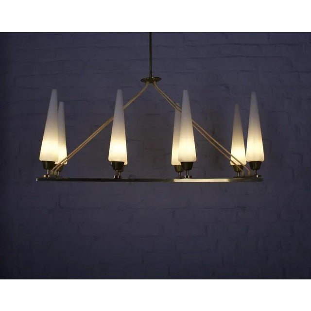 1960s Large Italian Chandelier with 8 Lights, 1960s For Sale - Image 5 of 11