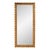 Brown Flora 32 in. W x 69.5 in. H Rectangular Scalloped Rattan Floor Mirror, Honey For Sale - Image 8 of 8