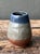 Taupe Vintage Blue and Gray Ceramic Vase For Sale - Image 8 of 12