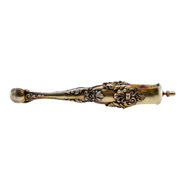 Silver Sugar Tongs with Gold Reliefs and Applications For Sale - Image 9 of 9