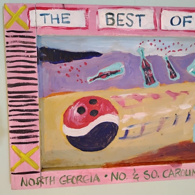 1990s Original Vintage Craig Robertson Folk Painting For Sale - Image 5 of 8