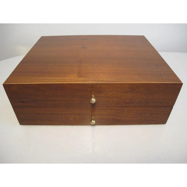 1950s Arthur Umanoff Walnut Miniature Chest For Sale - Image 5 of 5