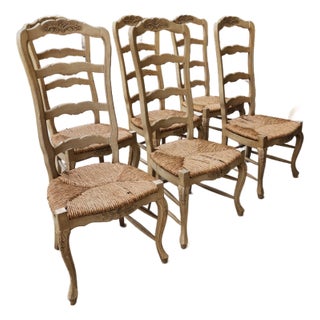 Set of Six French Country Style Dining Chairs For Sale