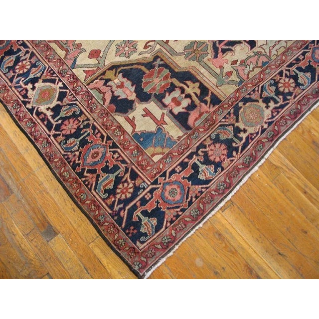 Persian Antique Persian Serapi Rug 8' 5" x 12' 6" For Sale - Image 3 of 6