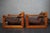 Mid-Century Modern Pine and Fabric Armchairs in the style of Afra and Tobia Scarpa, 1970s, Set of 2 For Sale - Image 3 of 18