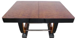 Expandable Art Deco Dining Table, Thuja Roots, Lacquered, France, circa 1930