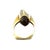 Elevate your elegance with this stunning lozenge-shaped ring, crafted from luxurious 18k yellow gold. The exquisite leaf...