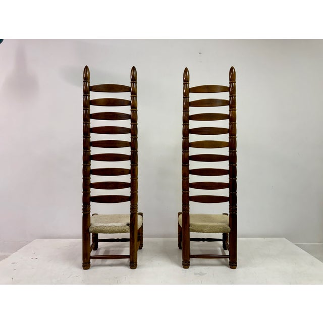 1960s Tall Ladderback Chairs, 1960s, Set of 2 For Sale - Image 5 of 13