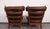 Wood Set of Leather and Oak Ox-Shape Armchairs, 1950s For Sale - Image 7 of 16