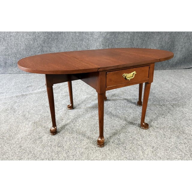 Late 20th Century Norris Reproduction Diminutive Solid Mahogany Gate Leg Table For Sale - Image 9 of 17