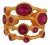 Cleopatra Ruby & Gold Adjustable Statement Ring For Sale