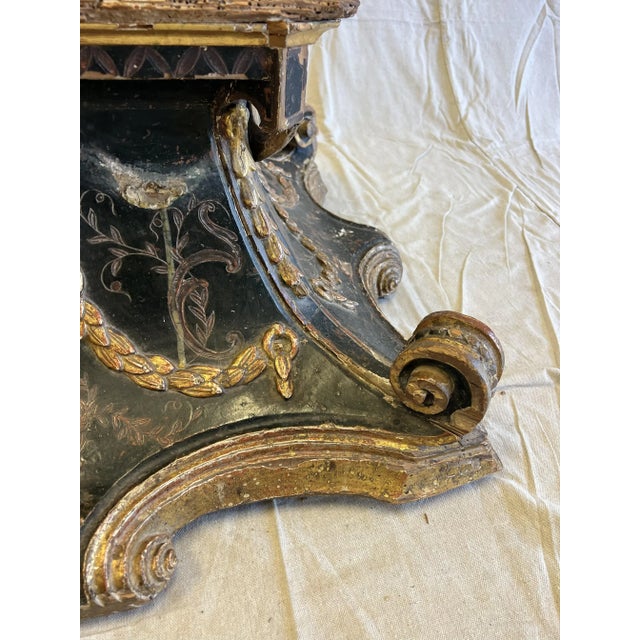Antique capitol with gilded framents purchased in south of France.