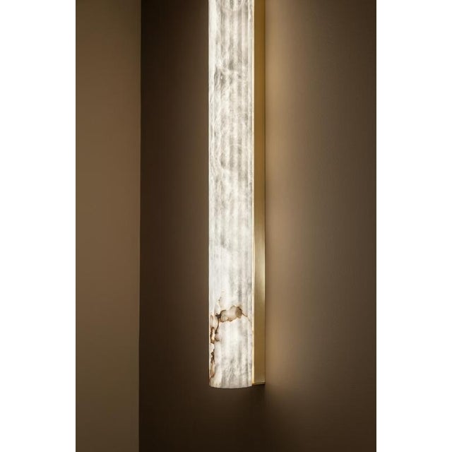 Not Yet Made - Made To Order Large Roller WS Wall Lamp by United Alabaster For Sale - Image 5 of 16