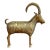Vintage Etched Brass Ram Figure For Sale