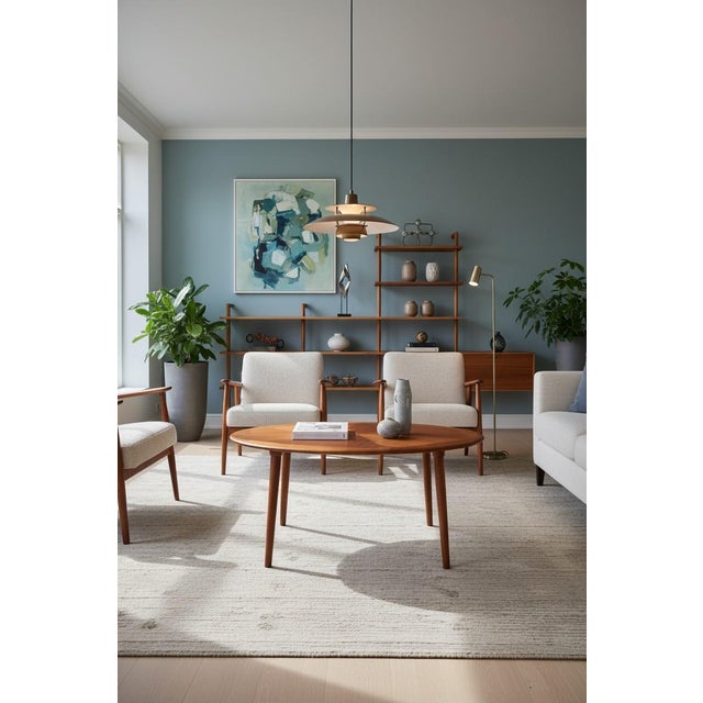 Wood Round Coffee Table in Teak by H. W. Klein for Bramin Møbler, 1960s For Sale - Image 7 of 9