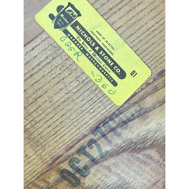 Late 20th Century Solid Oak Nichols and Stone Bowback Windsor Chairs - Set of 4 For Sale - Image 10 of 11