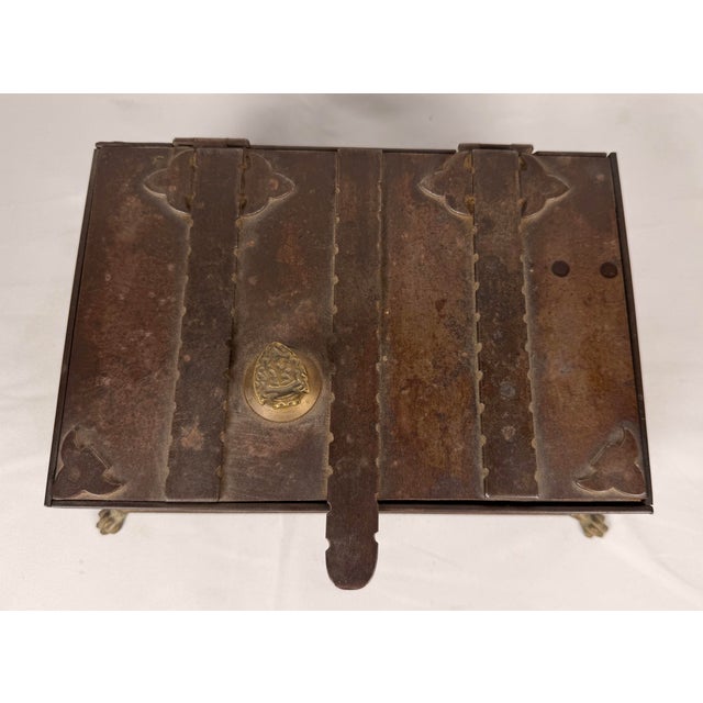 Late 19th Century European Gothic Revival Iron Strongbox / Casket For Sale - Image 4 of 12