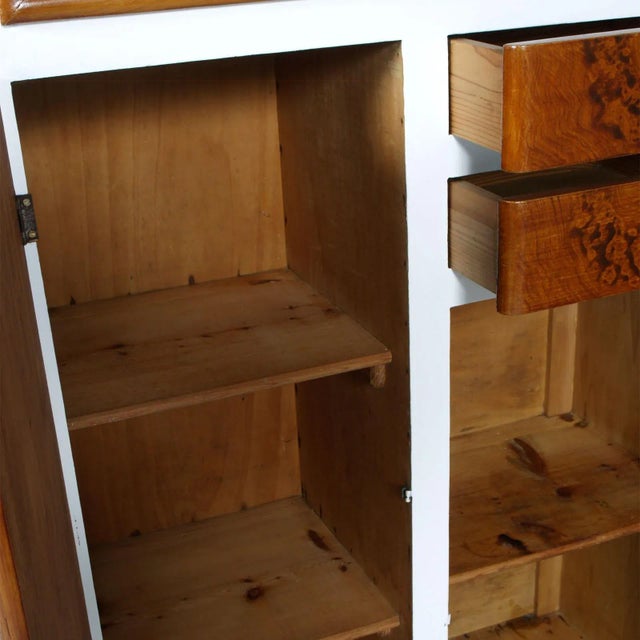 Wood Mid-Century White Lacquered Wood Credenza, 1950s For Sale - Image 7 of 11
