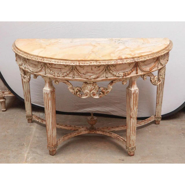 19th C ItalianDemilune Console For Sale - Image 12 of 13