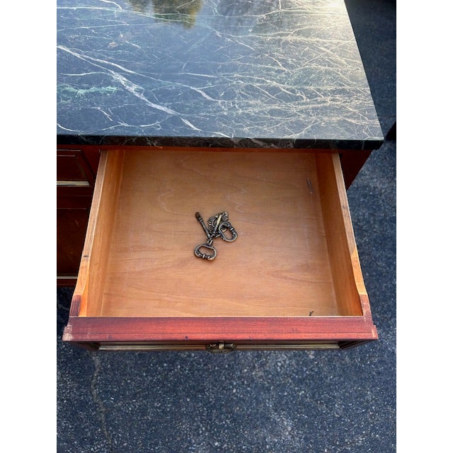 Cassard Romano Co. Vintage Cassard Chateau Buffet With Marble Top For Sale - Image 4 of 7