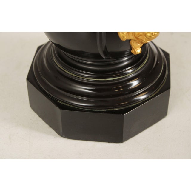 Neoclassical Style Pair of Gilt Bronze Marble Candelabra For Sale - Image 10 of 12