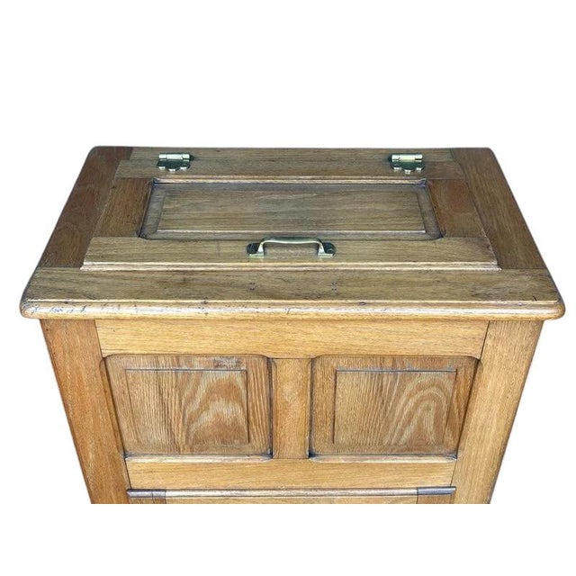 This vintage antique oak raised panel ice box cabinet chest is a nostalgic addition to any kitchen or home decor. With its...