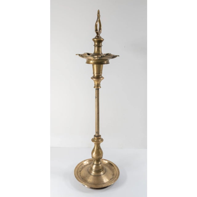 Bronze 18th or 19th Century South Indian Bronze Diya Oil Lamp For Sale - Image 8 of 17