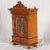 Wood Antique Art Nouveau Hanging Cabinet in Oak and Brass, 1900 For Sale - Image 7 of 18