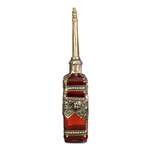 Antique Art Deco Moroccan Red Color Perfume Bottle Rose Water Sprinkler