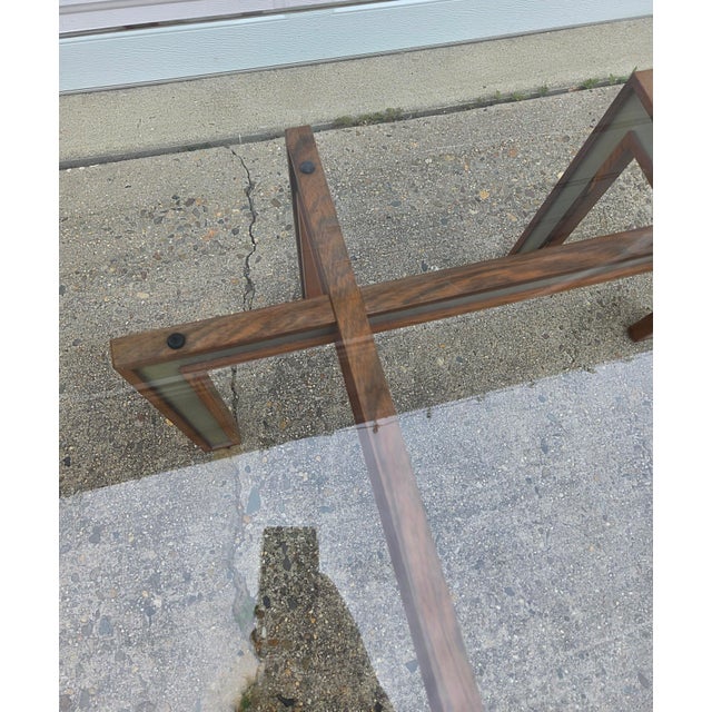 1970s Danish Modern Rosewood Aluminum Coffee Table Attributed to Henning Korch For Sale - Image 13 of 13