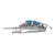 1960s 39.20 Carat Emerald Cut Aquamarine & Diamond Retro Era 14k White Gold Wing Pin For Sale - Image 4 of 5